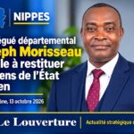 Le délégué départemental des Nippes Joseph Morisseau lors de la publication de sa note de presse.