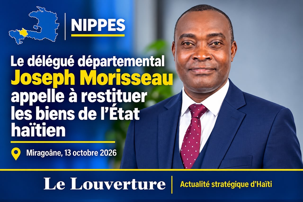 Le délégué départemental des Nippes Joseph Morisseau lors de la publication de sa note de presse.