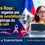 La ministre Raina Forbin lors de la journée de sensibilisation et de dépistage du cancer du sein au MAEC.