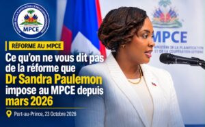 Dr Sandra Paulemon lors d'une rencontre de travail au MPCE.